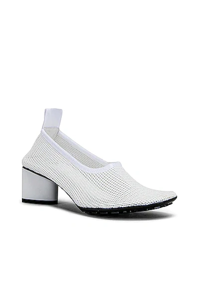 Shop Bottega Veneta Stretch Web Flex Sock Pumps In Optic White