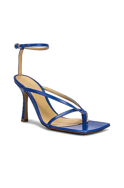 Bottega Veneta Stretch Ankle Strap Sandals In Aquarium