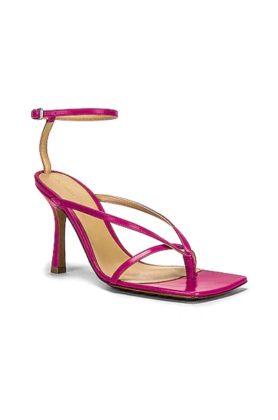 Shop Bottega Veneta Stretch Ankle Strap Sandals In Hollyhock