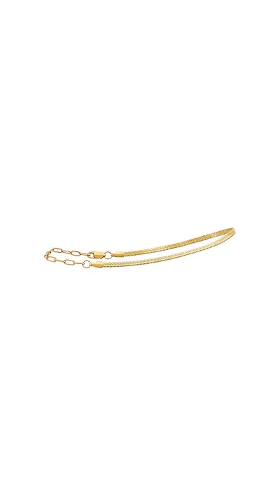 Luv Aj The Mercer Anklet In Metallic Gold