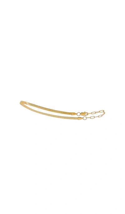 Luv Aj The Mercer Anklet In Metallic Gold