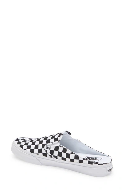Shop Vans Checkerboard Classic Mule In Black/ True White