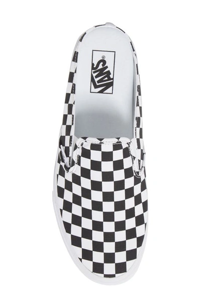 Shop Vans Checkerboard Classic Mule In Black/ True White