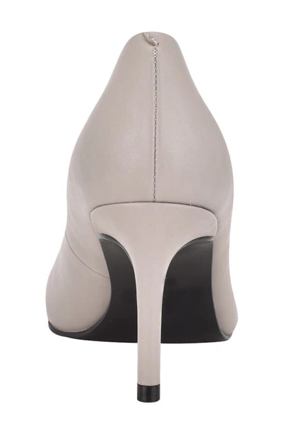 Shop Calvin Klein Callia Pump In Medium Grey Leather