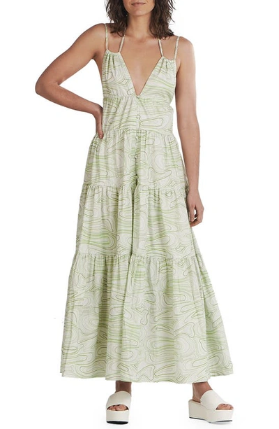 Charlie Holiday Pricilla Maxi Dress In Abstract Wave