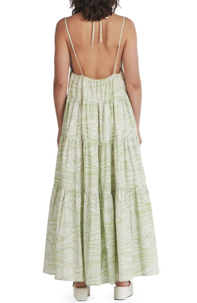 Charlie Holiday Pricilla Maxi Dress In Abstract Wave