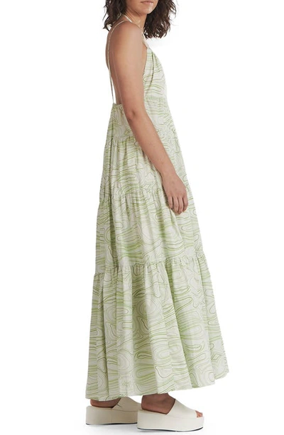 Charlie Holiday Pricilla Maxi Dress In Abstract Wave