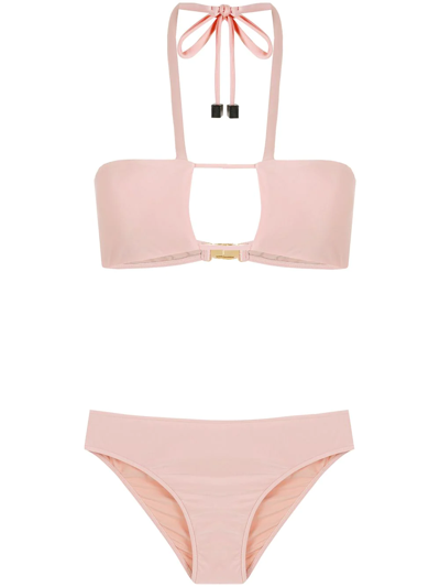 Shop Adriana Degreas Cut-out Detail Bikini In Pink