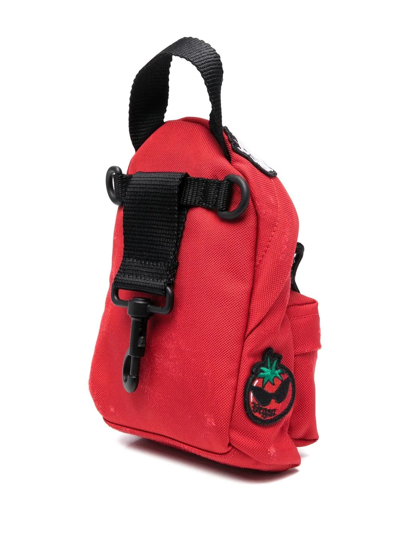 Shop Balenciaga Logo-patch Zip-up Backpack In Red