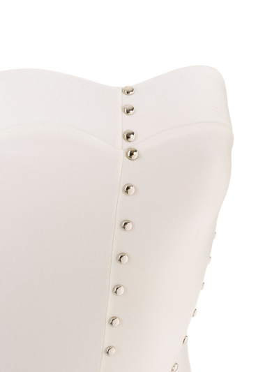 Shop Adriana Degreas Stud Detail Swimsuit In White
