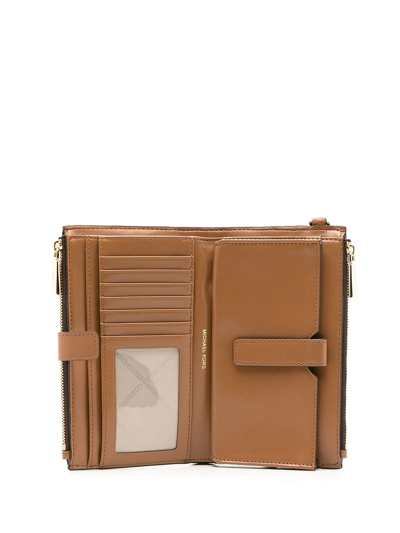 Michael Michael Kors Jet Set Monogram Wallet In Brown