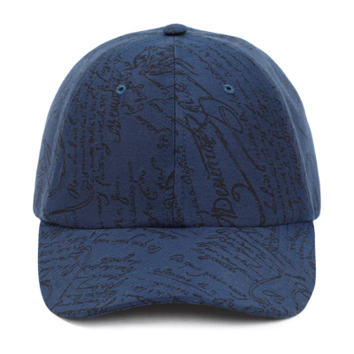 Shop Berluti Scritto Cap Hat In Blue