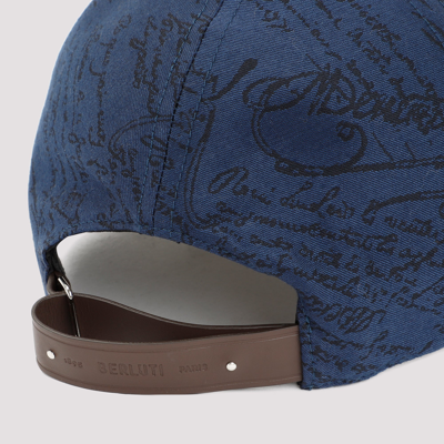 Shop Berluti Scritto Cap Hat In Blue