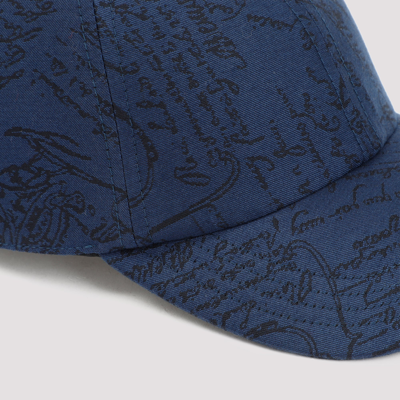 Shop Berluti Scritto Cap Hat In Blue