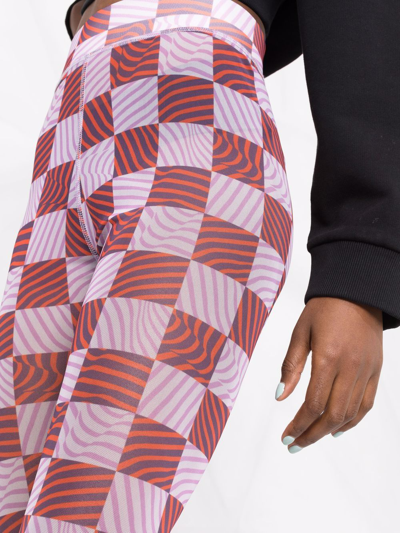 Henrik Vibskov Red Polyester Leggings In Purple
