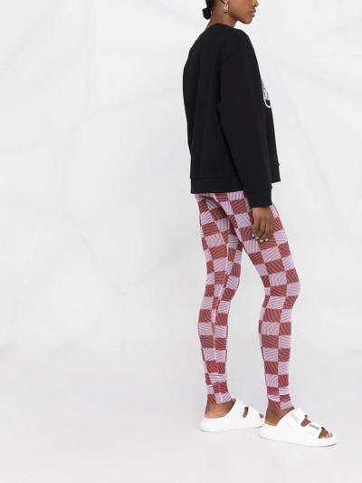 Henrik Vibskov Red Polyester Leggings In Purple