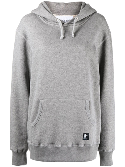 Shop The Power For The People Rear Logo-print Hoodie In Grau
