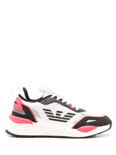 Shop Emporio Armani Panelled Low-top Sneakers In Multicolour