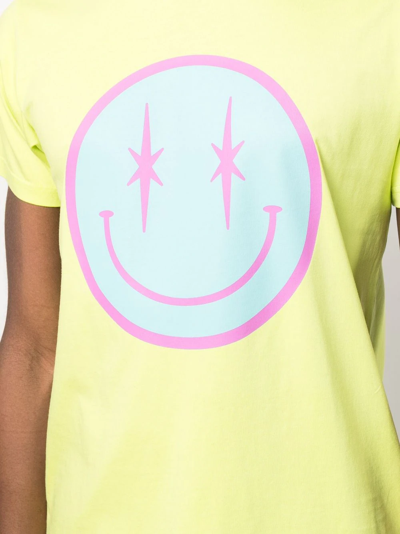 Shop Phipps Smiley Print T-shirt In Gelb