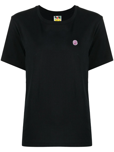 Shop A Bathing Ape Logo-print Short-sleeved T-shirt In Black