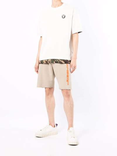 Shop Aape By A Bathing Ape Camouflage-print Cotton T-shirt In White