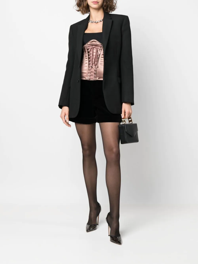 Dolce & Gabbana Lace-up Corset In Neutrals