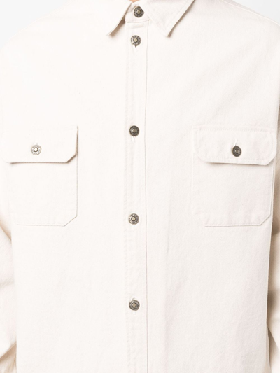 Shop 424 Button-up Overshirt In Nude