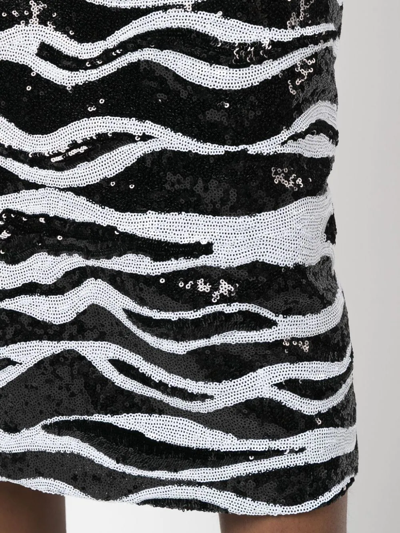 Shop Dolce & Gabbana Sequin Panelled Skirt In Schwarz
