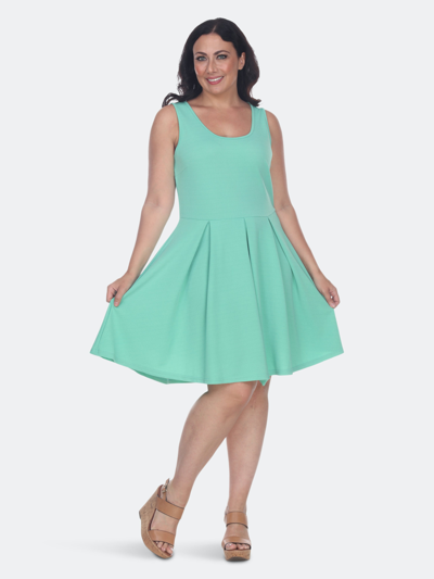 Shop White Mark Plus Crystal Dress In Green