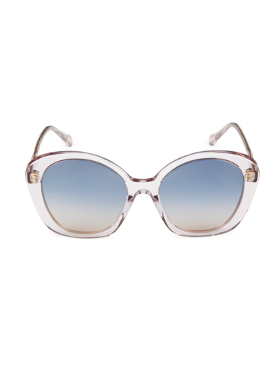 Shop Chloé Women's Xena 55mm Geometric Sunglasses In Pink