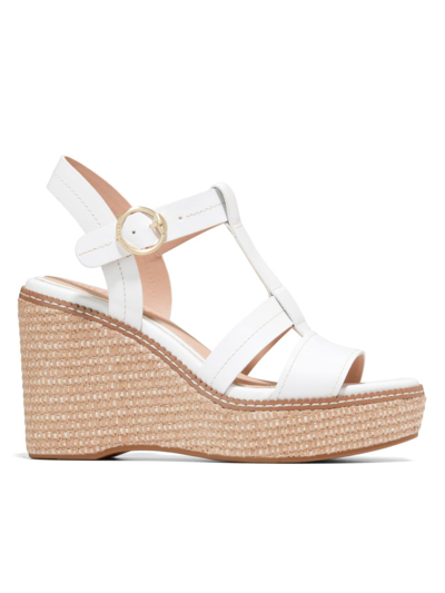 Shop Cole Haan Women's Cloudfeel All Day Wedge Sandals In Optic White