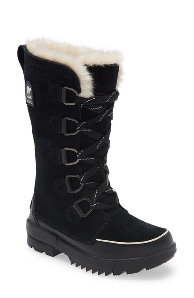 Shop Sorel Tivoli Iv Tall Faux Fur Boot In Black