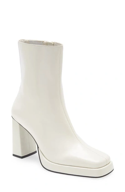 Shop Jeffrey Campbell Maximal Bootie In Ivory Leather