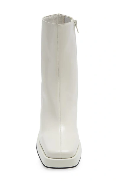 Shop Jeffrey Campbell Maximal Bootie In Ivory Leather