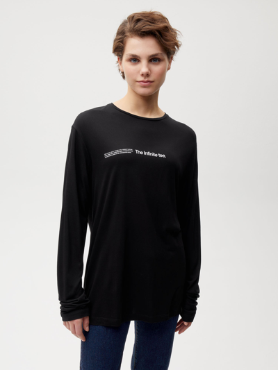 Shop Pangaia Lab Infinited Fiber Long Sleeve T-shirt — Black Xl