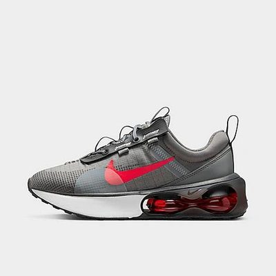 Shop Nike Big Kids' Air Max 2021 Casual Shoes In Flat Pewter/siren Red/medium Ash/white