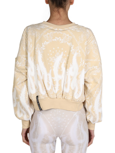 Shop Vision Of Super Paisley Pattern Sweatshirt In Beige