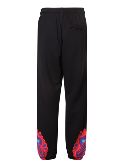 Shop Marcelo Burlon County Of Milan Curved Wings Print Joggers In Black