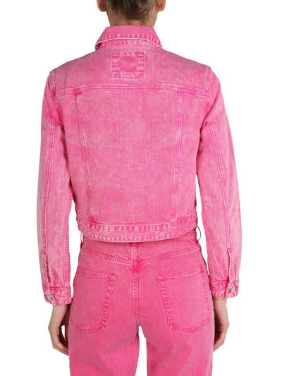 Shop Michael Michael Kors Cropped Jacket In Fucsia