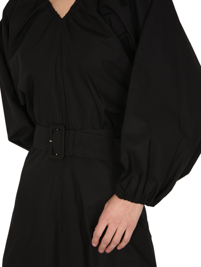 Patou Balloon Sleeves Dress In Nero