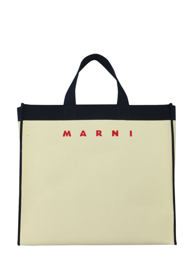 Shop Marni Large Shopping Bag In Cipria