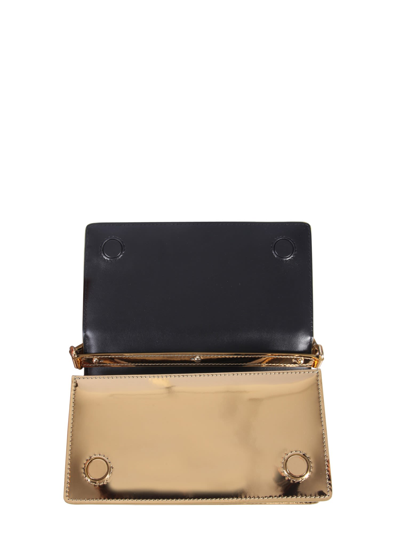 Shop Dolce & Gabbana Maxi Logoed Plate Phone Bag In Oro