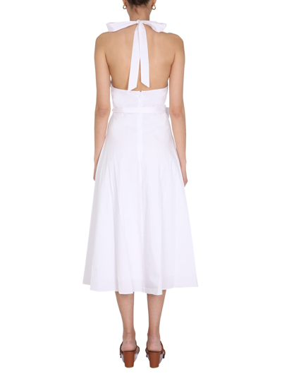 Shop Staud Kai Dress In Bianco