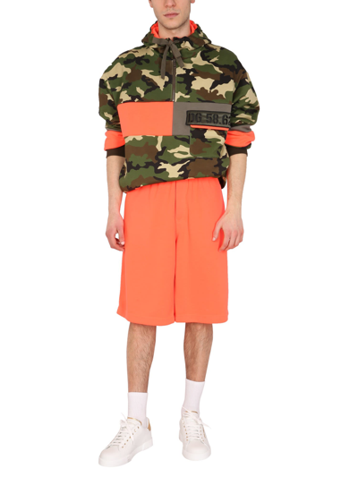 Shop Dolce & Gabbana Camouflage Print Sweatshirt In Militare