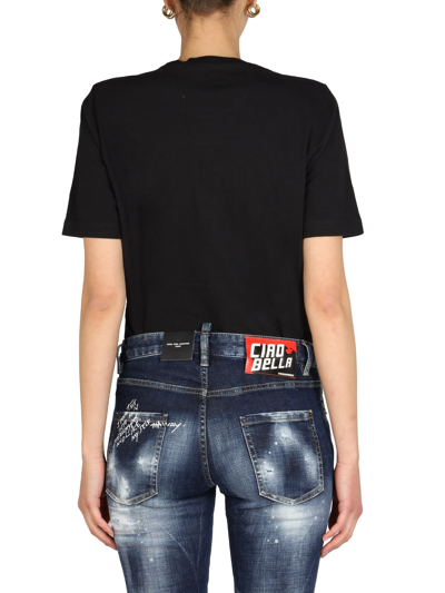 Shop Dsquared2 Rainbow Renny T-shirt In Nero