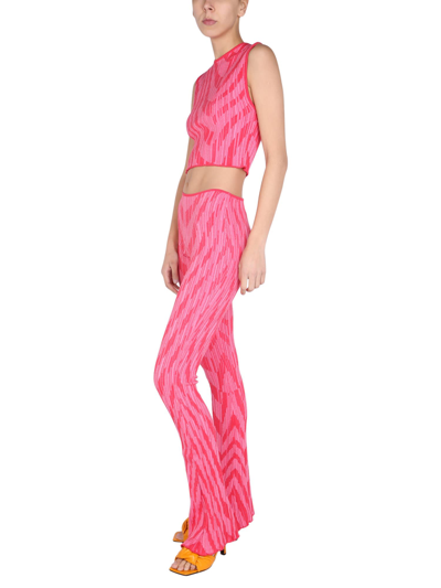 Shop Philosophy Di Lorenzo Serafini Striped Pattern Pants In Rosa