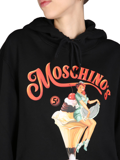 Shop Moschino Ice Cream Sweatshirt In Nero