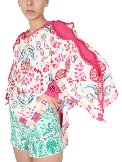Shop Etro Linen Knitwear In Rosa