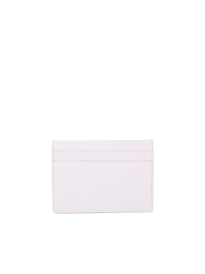 Shop Jil Sander Debossed-logo Leather Cardholder In White