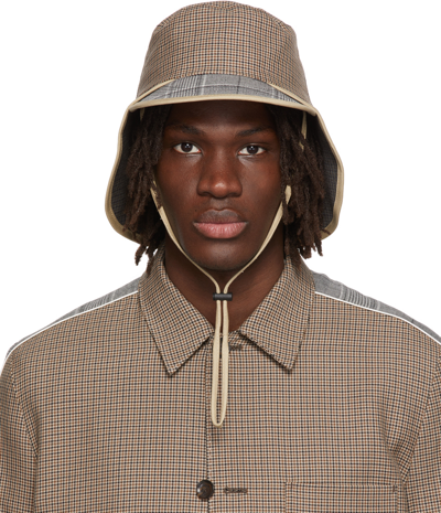 Ahluwalia &paul Smith Ssense Exclusive Beige & Khaki Fisherman Bucket Hat In Multi